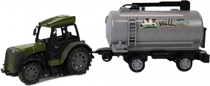 Realistisk sæt traktor + mælketank