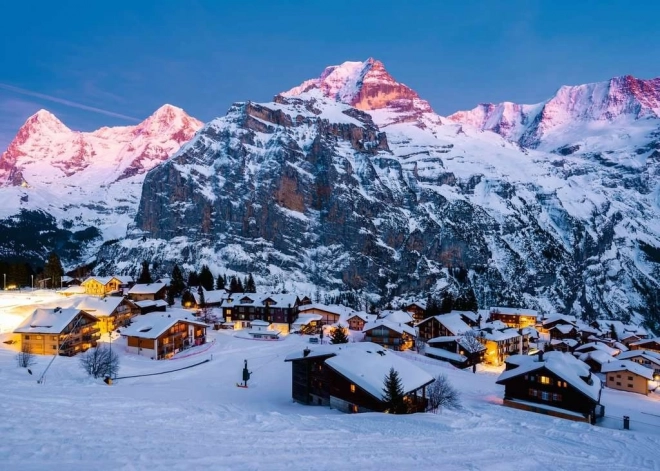 Ravensburger puslespil Mürren fra Berns Oberland 1000 brikker