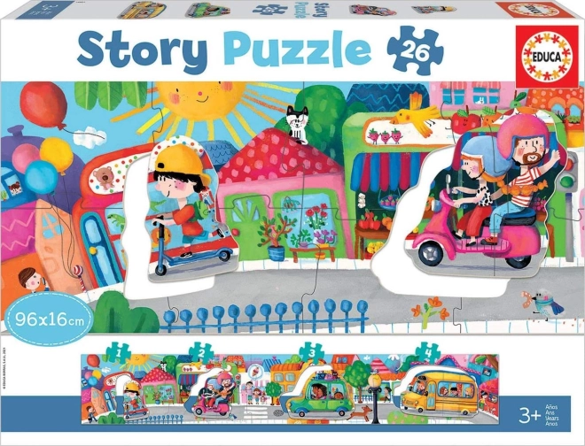 Story puzzle transport i byen 26 brikker EDUCA