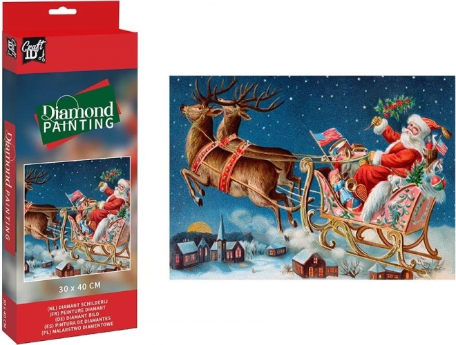 Diamondpainting Santa 30x40cm
