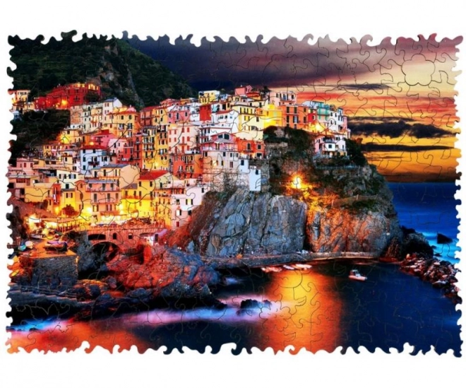 TRÆFARVET PUZZLE - Manarola i Italien