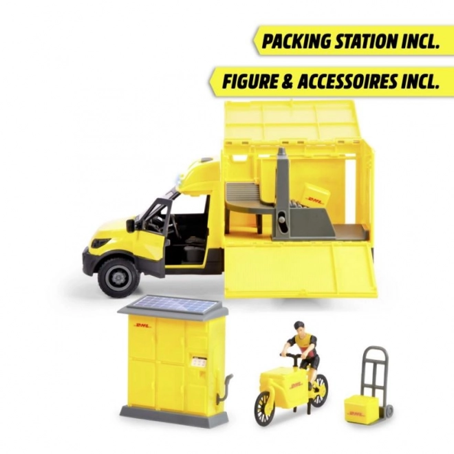 Sæt med DHL-køretøj 25 cm City