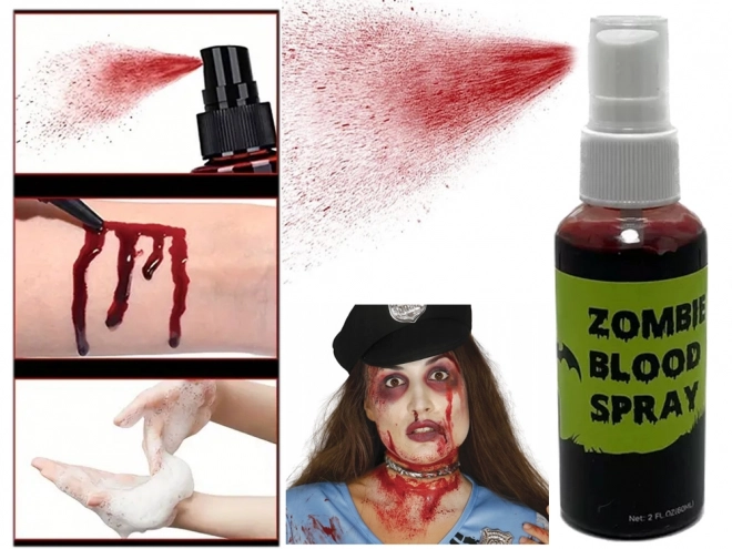 Halloween-spray med kunstigt blod