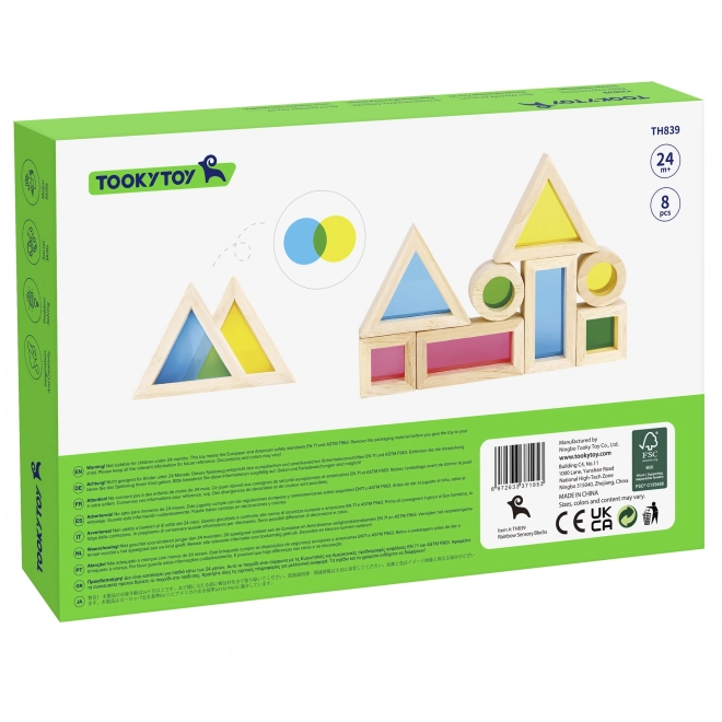 Træfarvede spejlkuber TOOKY TOY