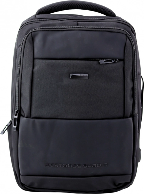 Byrygsæk med USB og brystrem sort 26L