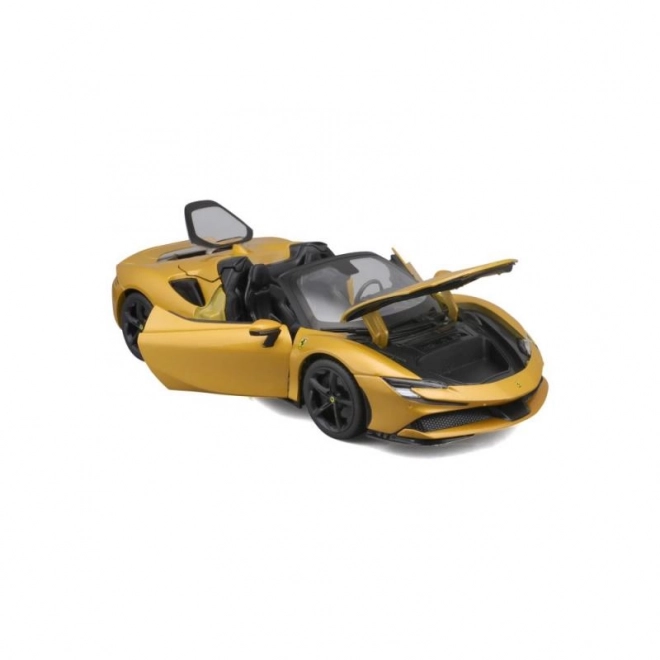 Bburago Ferrari SF90 Spider i skala 1:18 - gul