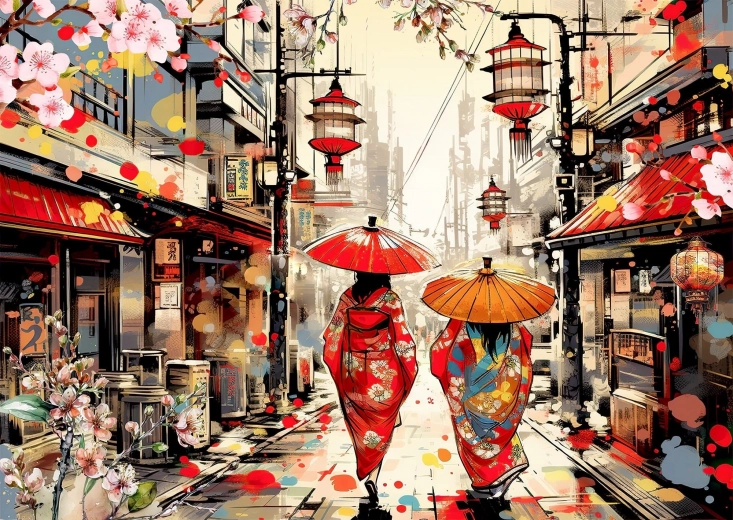 Enjoy puslespil Spadseretur i Tokyo 1000 brikker