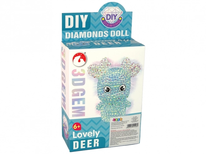 Kreativt DIY Diamant Rensdyr Krystalvedhæng 3D Blå