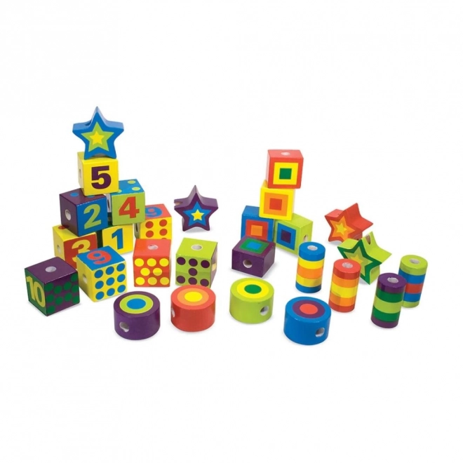 Store perler til børn at snøre