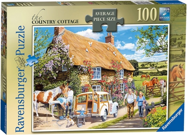 Puslespil landlig hytte 100 brikker RAVENSBURGER