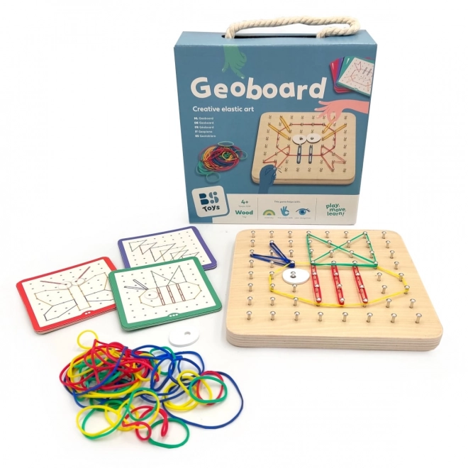 Træplade til kreativ skabelse - Geoboard B. Toys