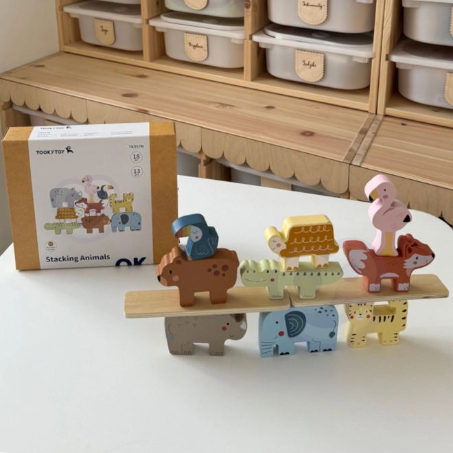 Træklodser dyr Montessori 9 stk fra Tooky Toy