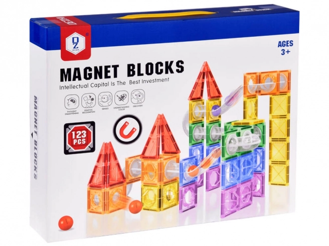 Magnetisk byggesæt kuglebaneskinnesystem ZA4719 - 123 dele
