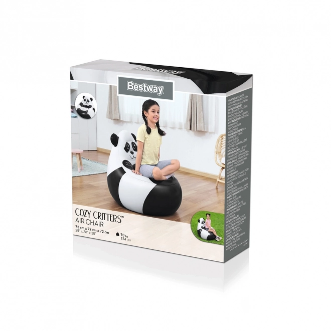 Oppustelig panda lænestol