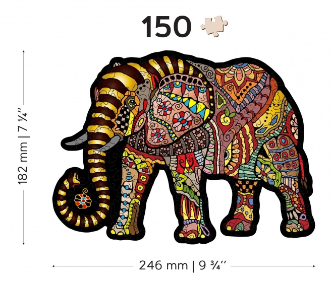 Wooden City Træpuslespil Magisk Elefant 150 stykker EKO