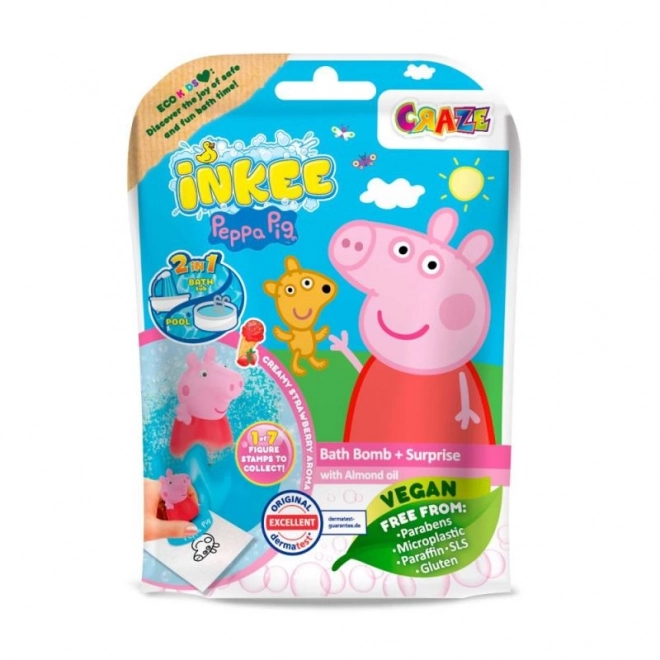 INKEE - Brusende badebombe med overraskelse - Peppa Pig