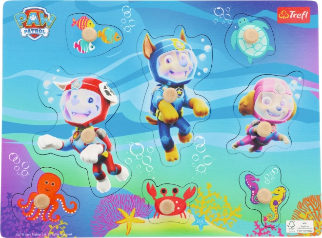 Trefl træpuslespil Paw Patrol under vandet