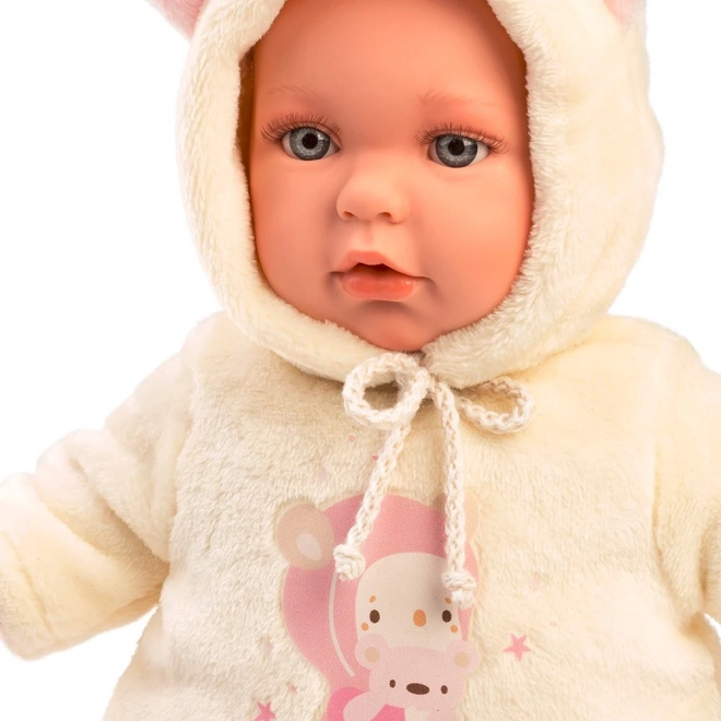 Llorens 14208 BABY JULIA - realistisk babydukke med blřdt stofkrop - 42 cm