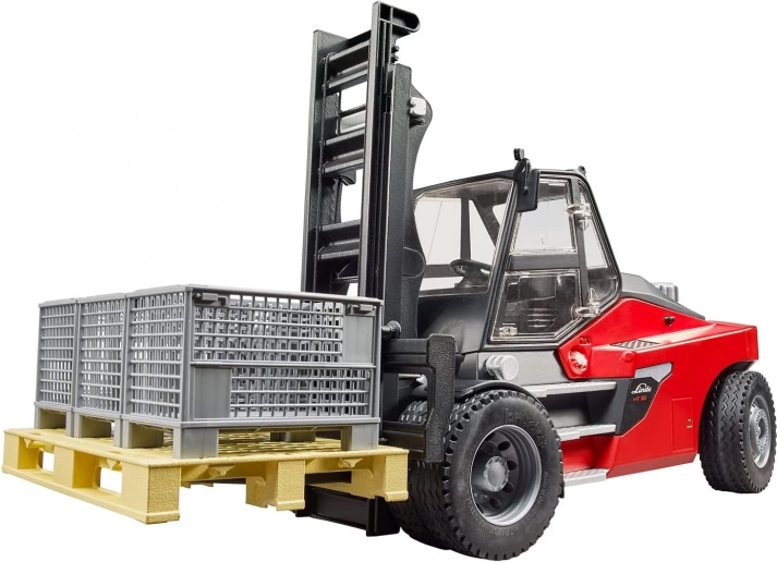Bruder gaffeltruck LINDE HT160D med palle og 3 kasser