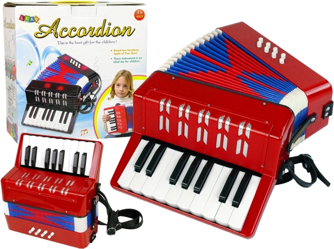 Børne-accordeon – musikinstrument – Rød