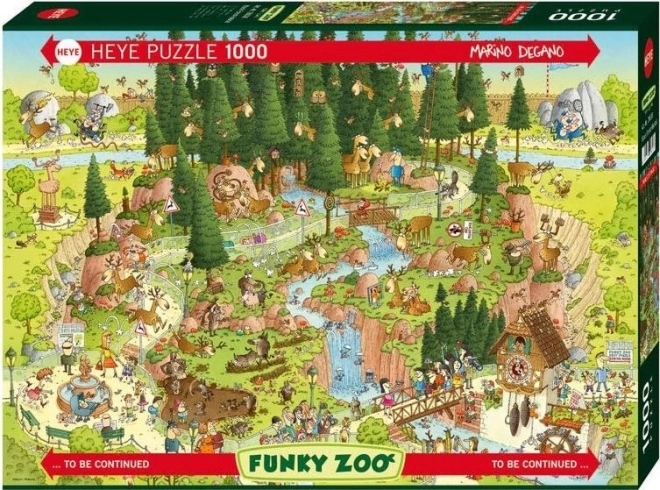 HEYE Puslespil Skøre ZOO: Sort Skov Udstilling 1000 brikker