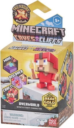 Treasure X Minecraft Caves & Cliffs Overworld interaktivt sæt med figur og skat