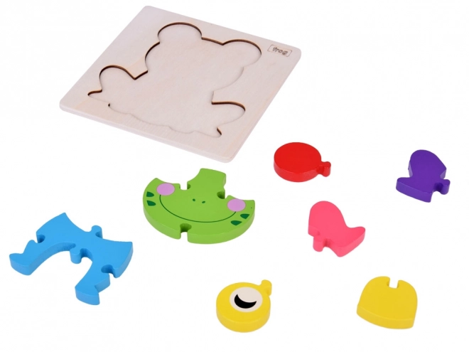 Træ 3D puslespil Frø Montessori