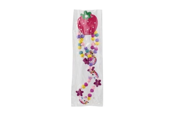 Halskæde og armbånd med enhjørningperler