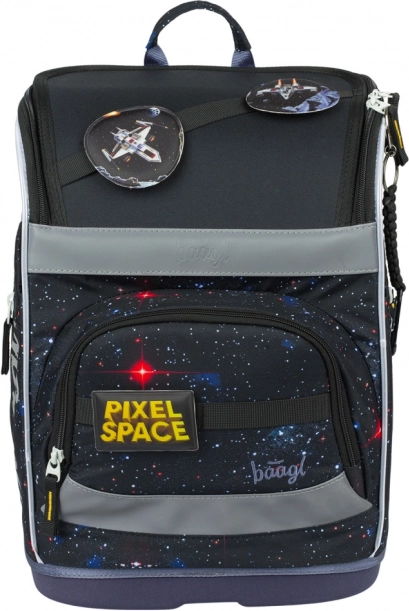 Skole sæt BAAGL: Zippy Plus Pixel Space - skoletaske, pennalhus, pose