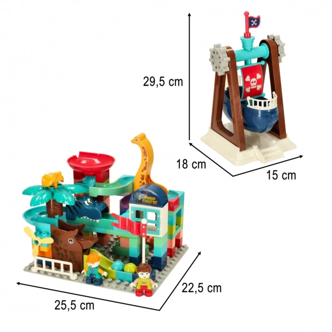 Byggesæt kuglebane Bibi-inn - 121 dele