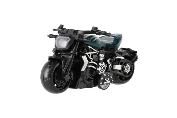 Motorcykel metal/plast 10 cm til tilbagespænding mix farver