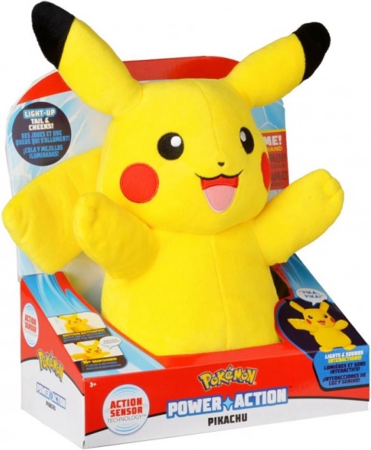 Interaktivt plysdyr POKÉMON Pikachu Power Action med lys og lyde