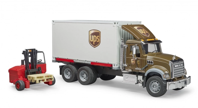 Bruder lastbil Mack UPS med gaffeltruck