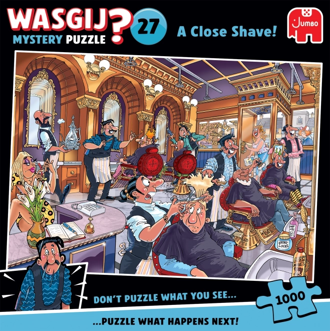 Puslespil Jumbo Wasgij Mystery 27: Gründig Barbering 1000 Brikker