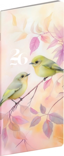 Lommekalender med motivet Fugle 2026