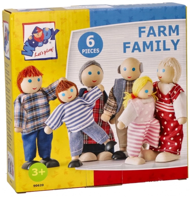 Trædukke familie 6 personer