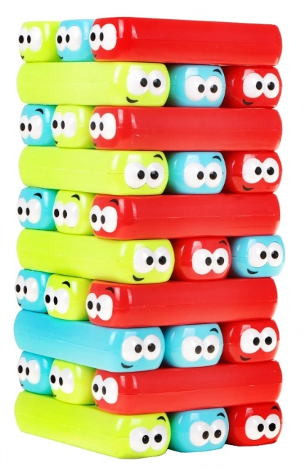 Spil Jenga Junior til b8ff8rn 3+ Te5rn af blokke + farvede bje6lker + terning