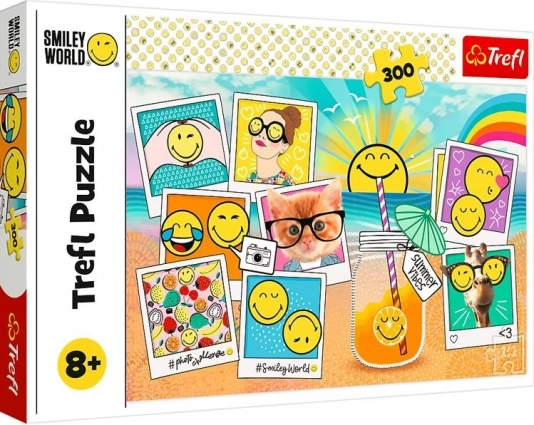 Puslespil 300 brikker Smiley på ferie