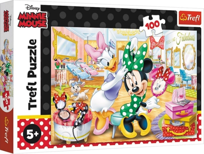 Puslespil 100 brikker – Minnie i skønhedssalon DISNEY