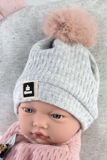 Guca 957 NEUS - realistisk dukke baby med lyde og blødt stoflegeme - 38 cm