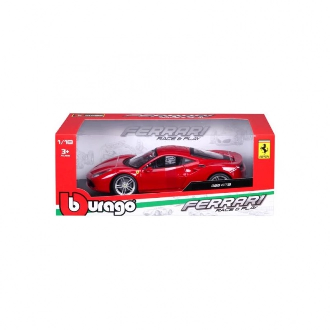 Metalbil Ferrari 488 GTB rød
