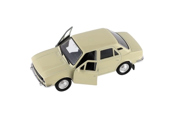 Auto Welly Škoda 105L metal/plast 11cm 1:34-39 på fri hjul 4 farver i æske 15x7x7cm
