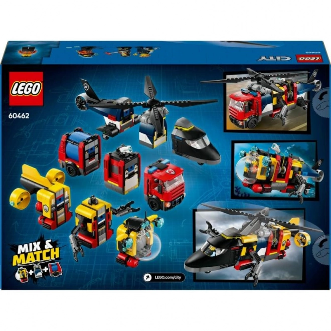 LEGOae City 60462 Remix: Helikopter, Brandbil og Ubåd