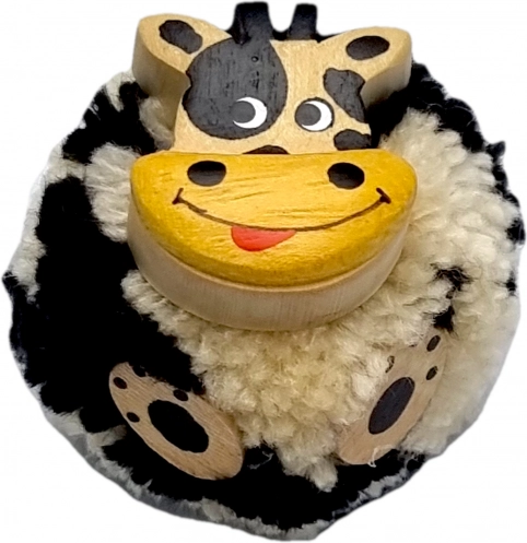 træmagnet ko med pompoms 2Kids Toys