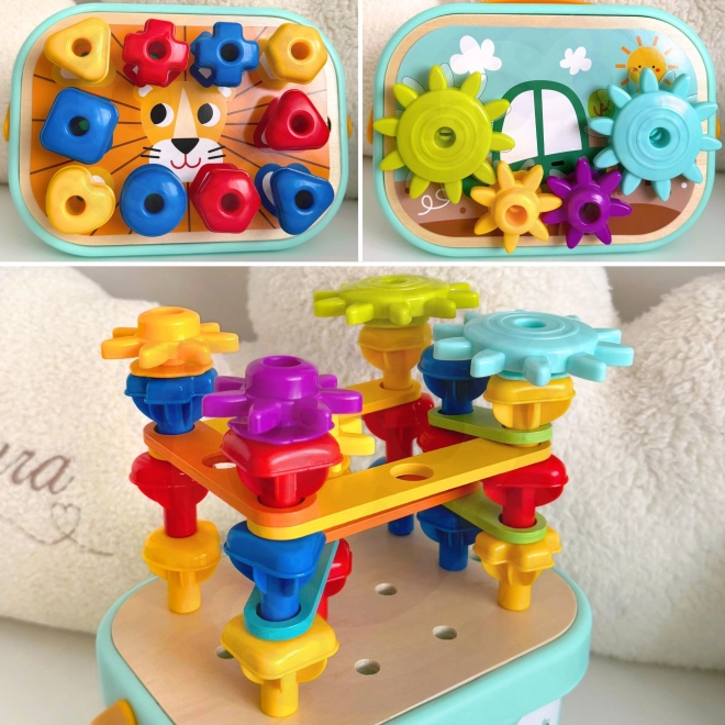 Woopie Grøn Konstruktion Box Motorisk Montessori 12i1