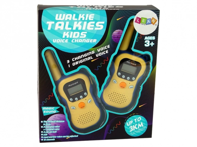 Kortbølge Walkie-talkies til børn gule 2 stk.