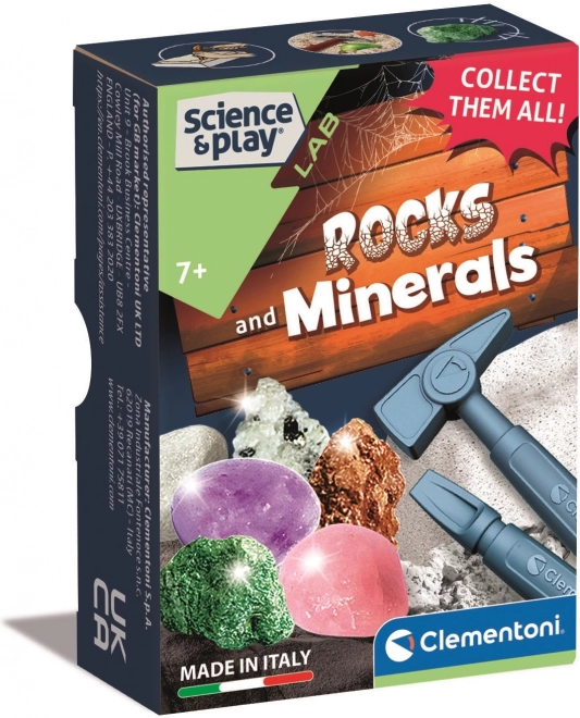 CLEMENTONI Science&Play Geologisk minisæt: Klipper og mineraler