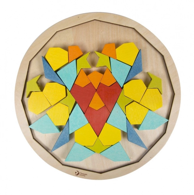 Montessori puslespil mandala - mønstre, former og farver