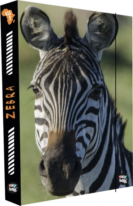 Boks til hæfter A4 Jumbo med Zebra-motiv