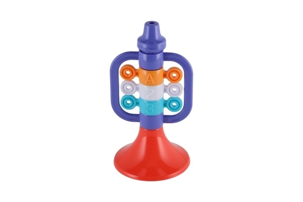 Musikinstrumenter/sæt plast 5 stk i æske 2 farver i pose 27,5x28cm 3m+